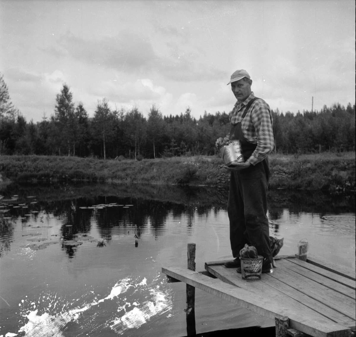 Järvsö-Nor. Öringsodling i Nor
Olof Olsson. 8/8-1960