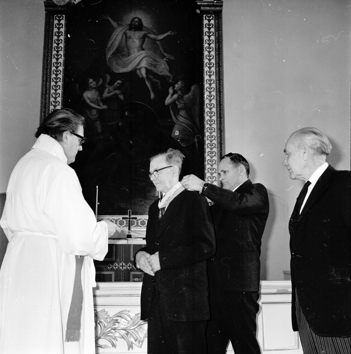 Undersviks kyrka,
Patr.Sälls utmärkelse till Edlund o Mårten Persson,
Mars 1972