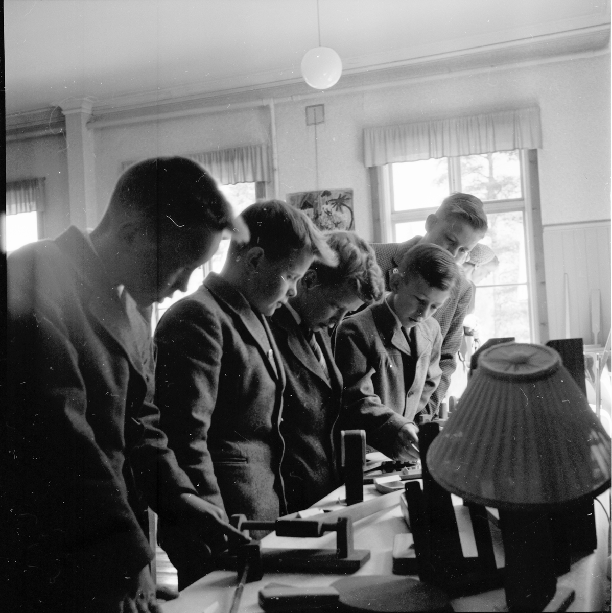 Skolavslutning i landskommunen.
1955