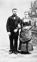 Brudepar, emigrert til Amerika