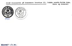 Stempelkatalog  6138 Steinsvik, Volda kommune, Møre og Romsd
