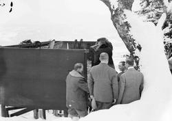 Hovedlandsrennet.  I Gamle Lysgårdsbakken. Kong Haakon 7. st