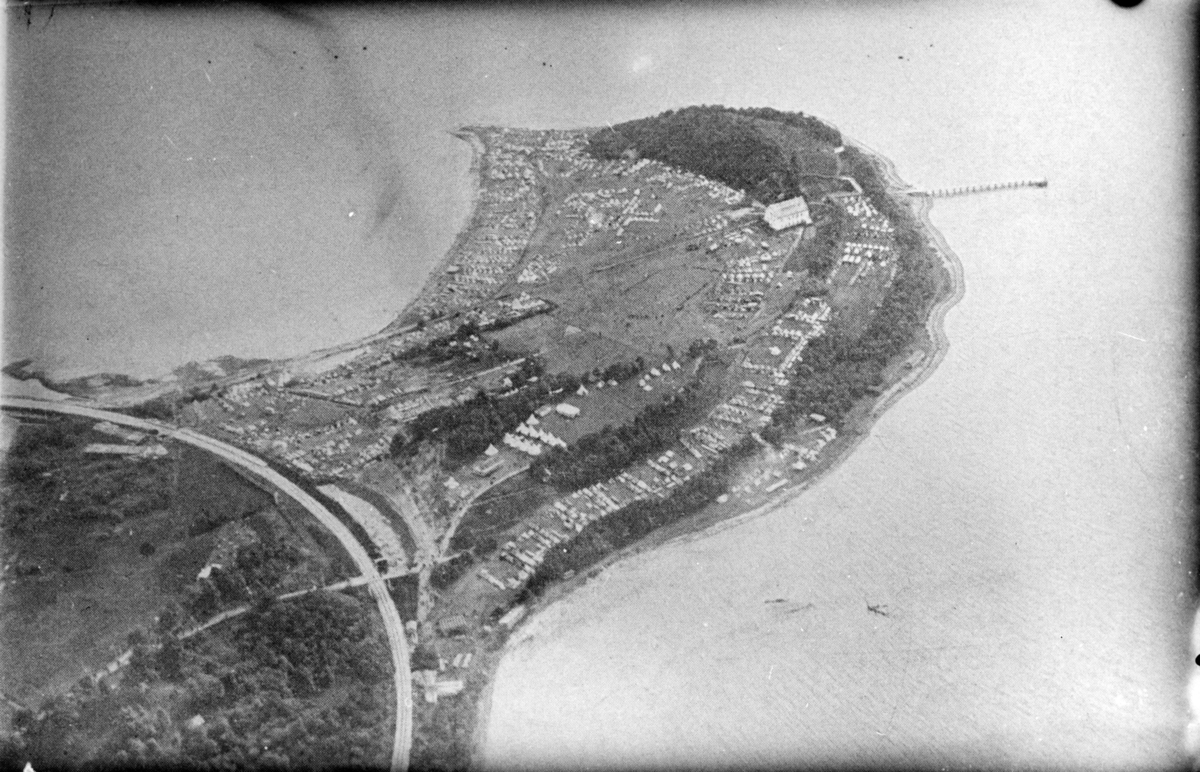 Landsleir i Åndalsnes 1928. Oversikt over leirområdet.