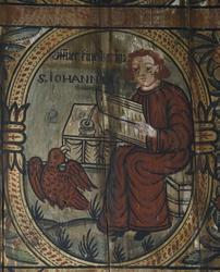 Evangelisten Johannes. Veggmalerier med religiøse motiver, d