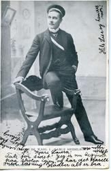 Postkort mann i uniform