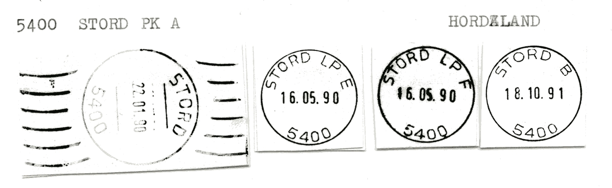 Stempelkatalog 5400 Stord, Stord, Hordaland