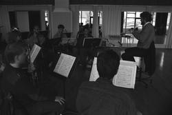 Øving hos Divisjonsmusikken.