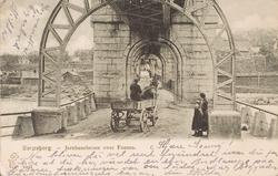 Sarpsborg. Jernbanebroen over Fossen.