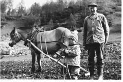 Våronn på Øndredal.
frå v.Ola Anderdal og Ola Øndredal.