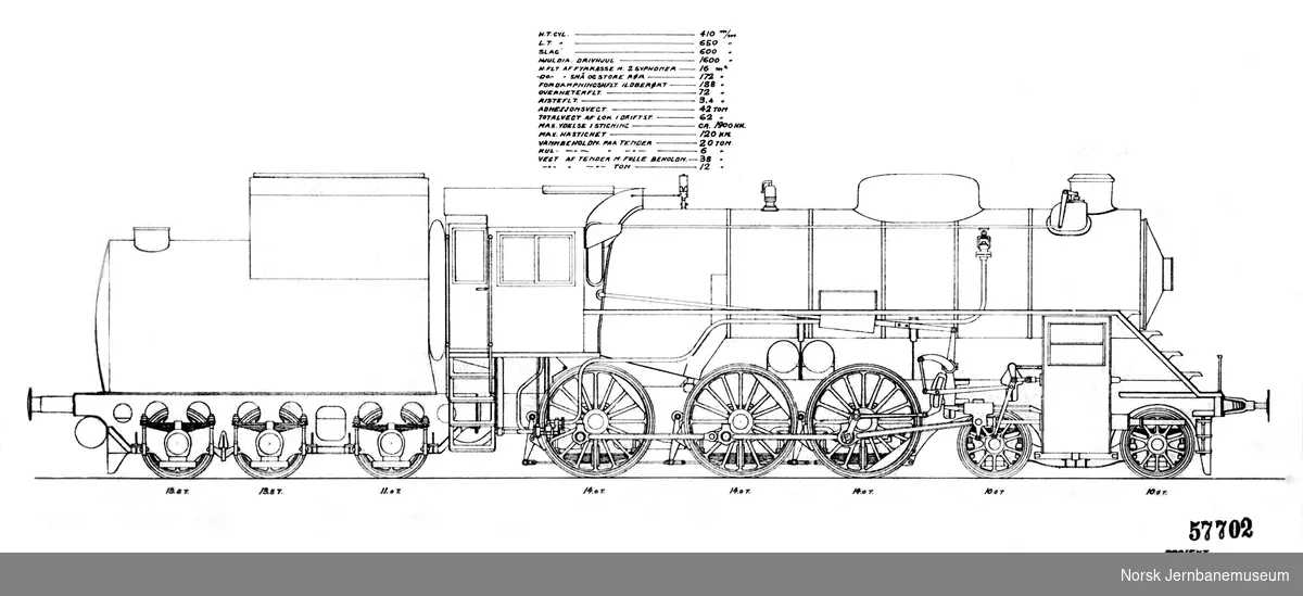 Teknisk tegning - Norsk Jernbanemuseum / DigitaltMuseum