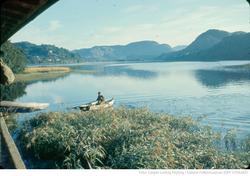 Utsikt over Slettebøvatnet fra Skytterhuset på Nyeveien. Hei