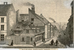 Fra det gamle Kristiania. Tomtengadens Udmunning i Jernbanet