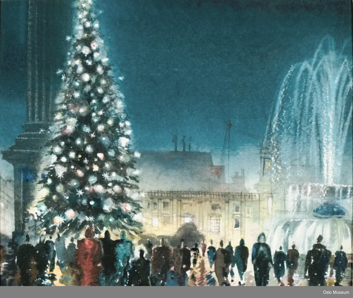 Juletre på Trafalgar Square London