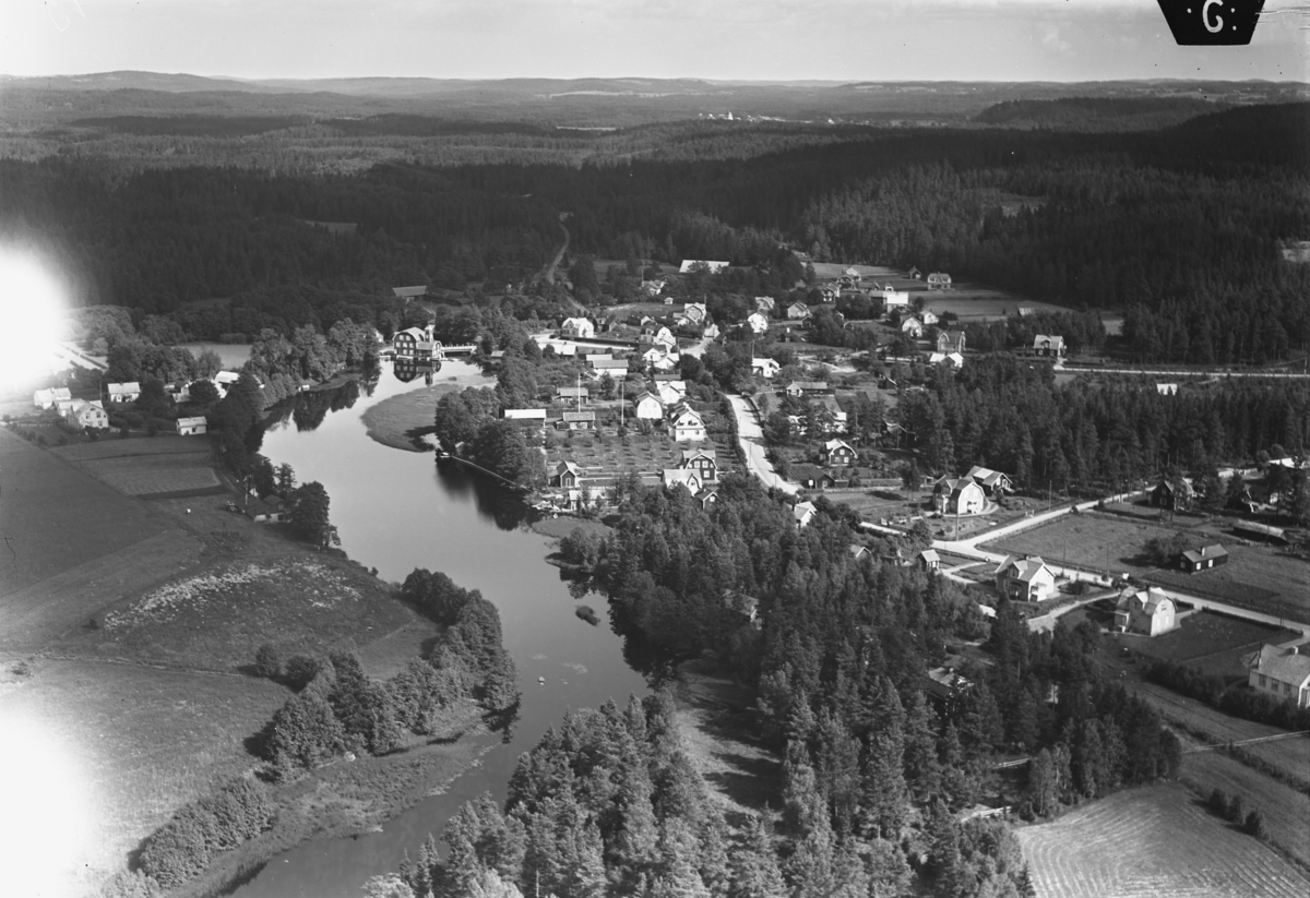Flygfoto över Holsbybrunn i Vetlanda kommun. Nr. D.2238.