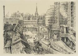 Det gamle Jernbanetorget [Litografi]