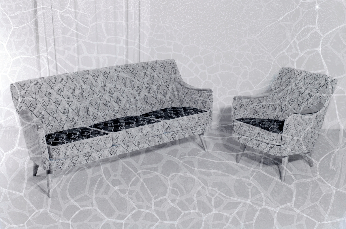 Salong. Sofa og lenestol.