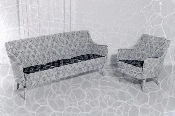 Salong. Sofa og lenestol.