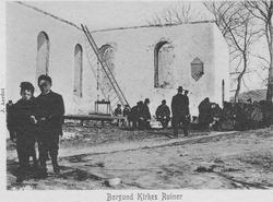 Ålesund, Borgund kirke etter brannen i 1904.