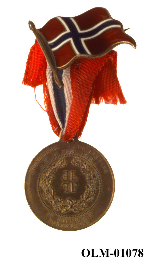 32 forskjellige medaljer og merker i ramme.
Bilde 7 er deltdagermerke fra Amsterdam 1928.
Bilde 18 og 19 er deltagermedalje fra Amsterdam 1928.
Bilde 20 og 21 er sølvmedaljen fra Antwerpen 1920.
Bilde 26 og 27 av bronsemedaljen fra Paris 1924.
Bilde 39 og 40 minnemedaljen fra Antwerpen 1920.