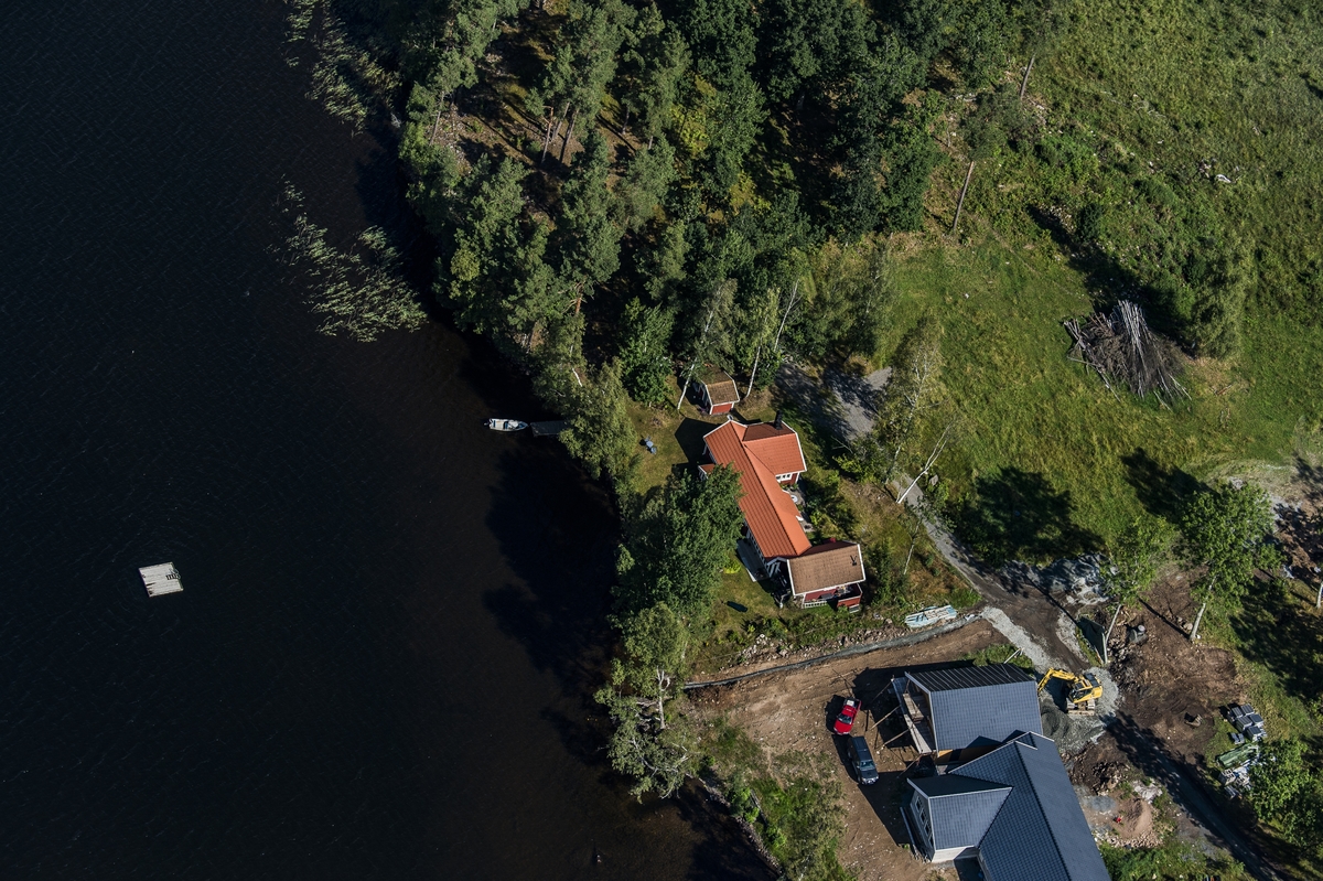 Flygfoto över Nye i Vaggeryds kommun.