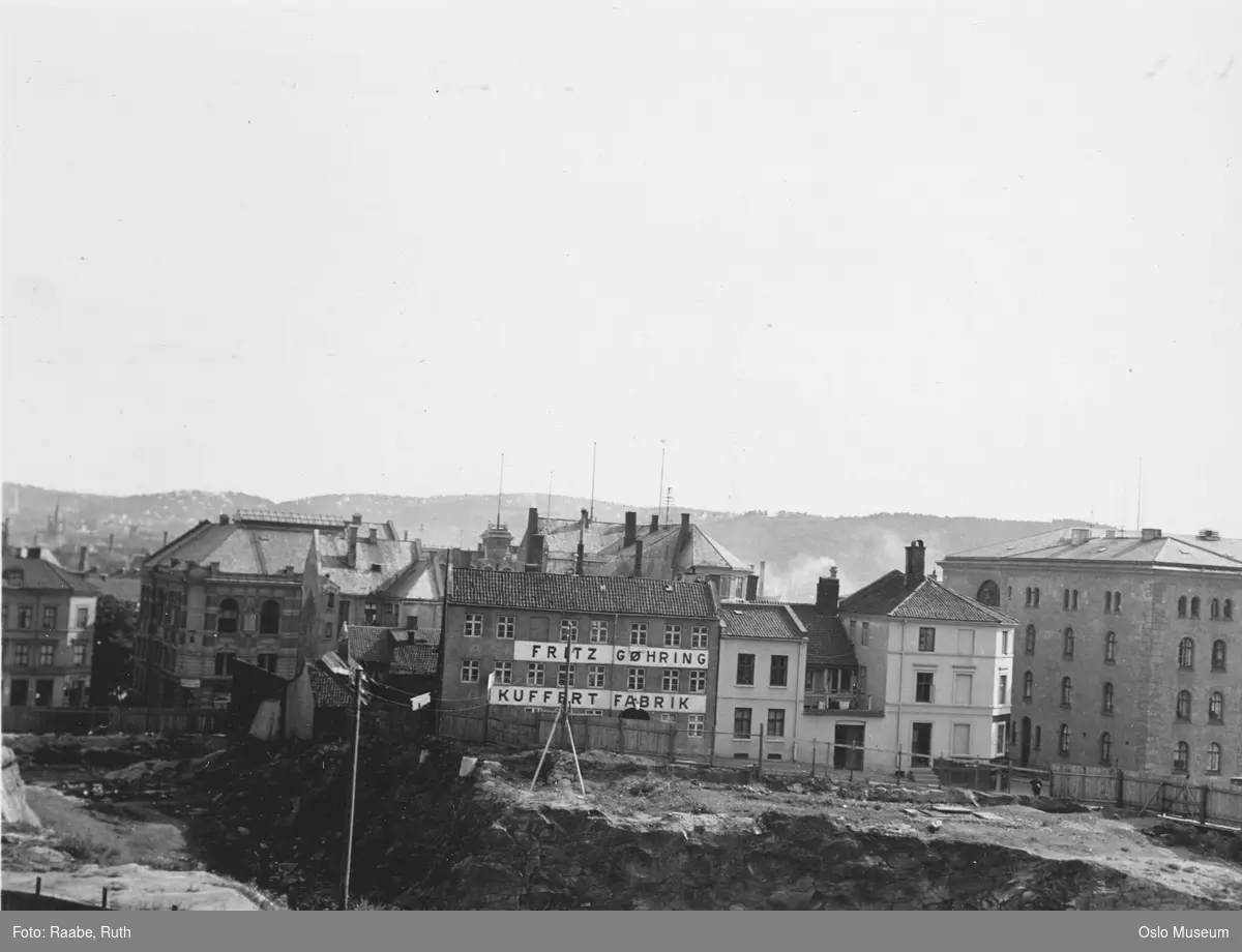 bygårder, anleggsarbeid, Fritz Gøhring koffertfabrikk, fengsel
