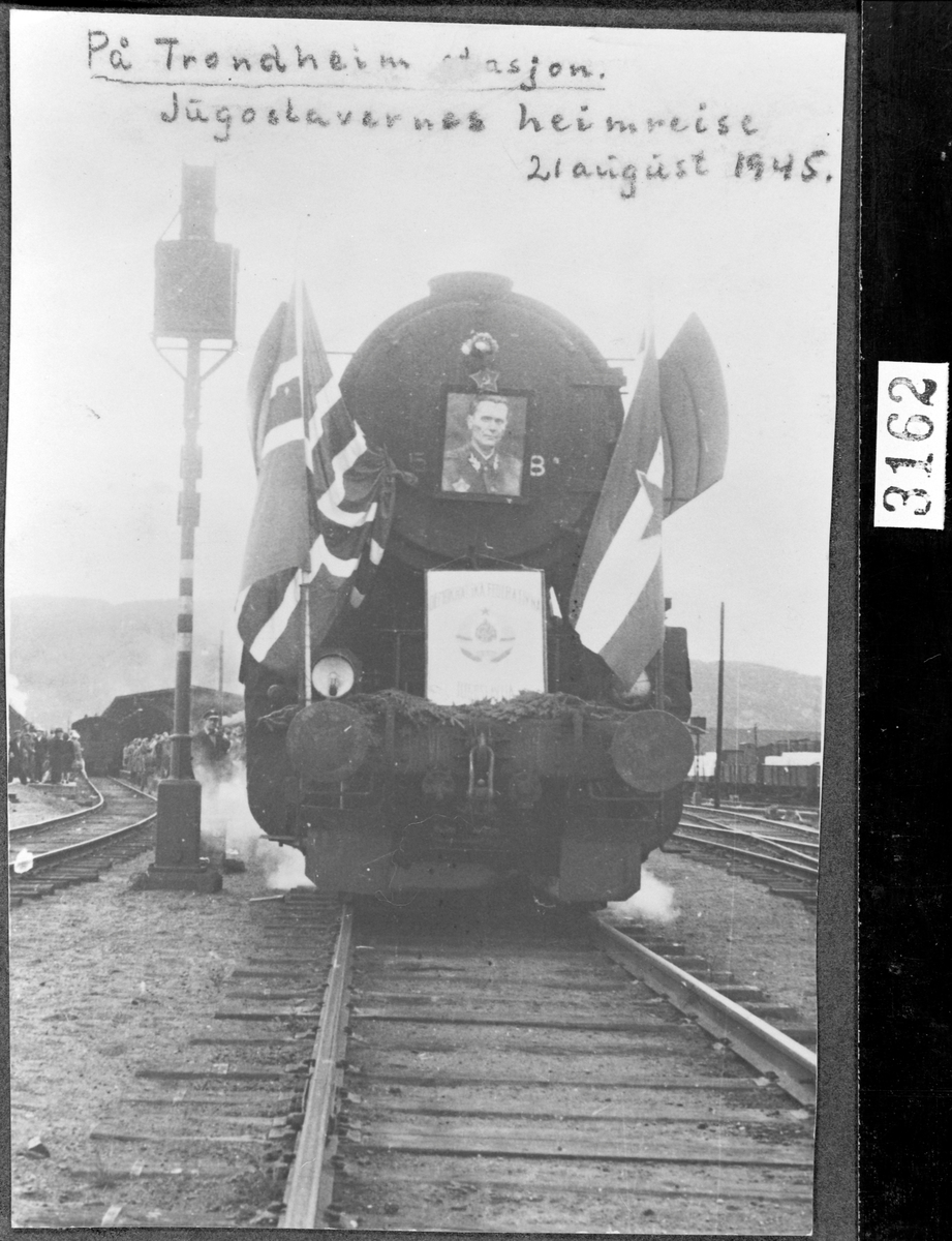 Jugoslavenes lokomotiv på Trondheim stasjon