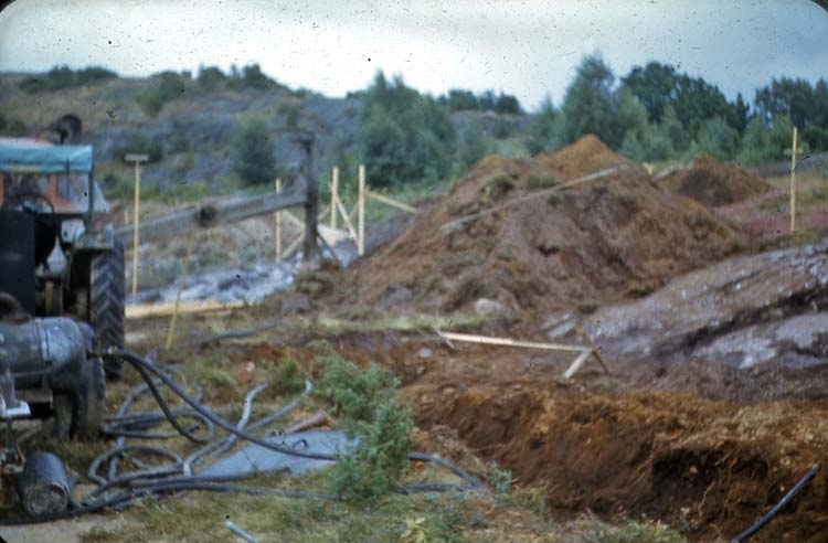 7/8 1961. Start för de tre första husen på Söbacken.