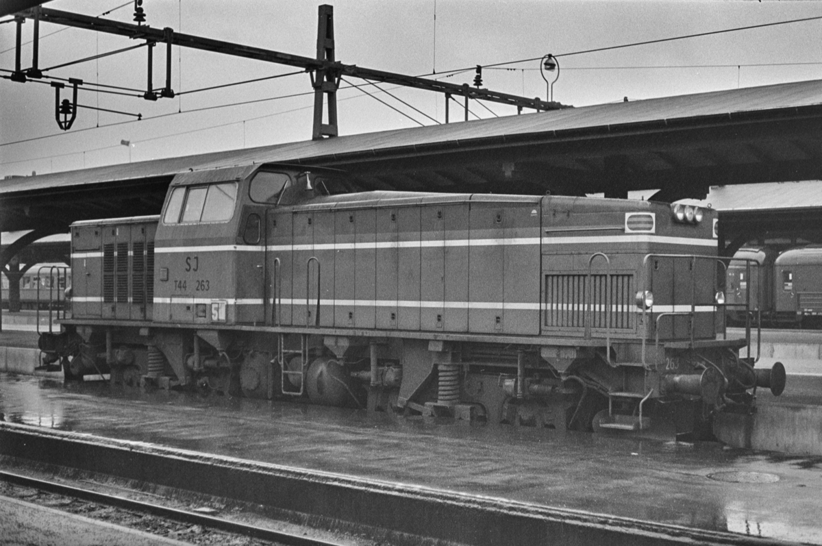 Svensk diesellokomotiv type T44 nr. 263 i Göteborg i Sverige.