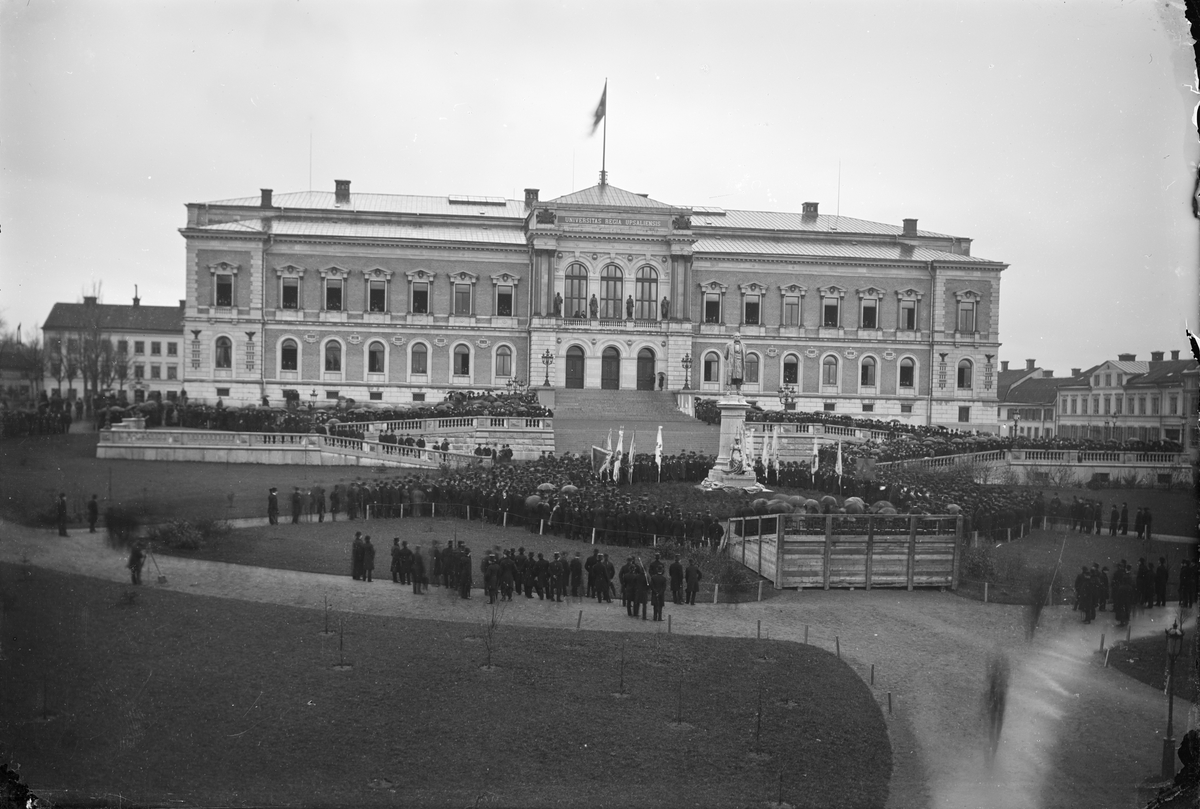 Geijerstatyns invigning, Universitetsparken, Uppsala 1889