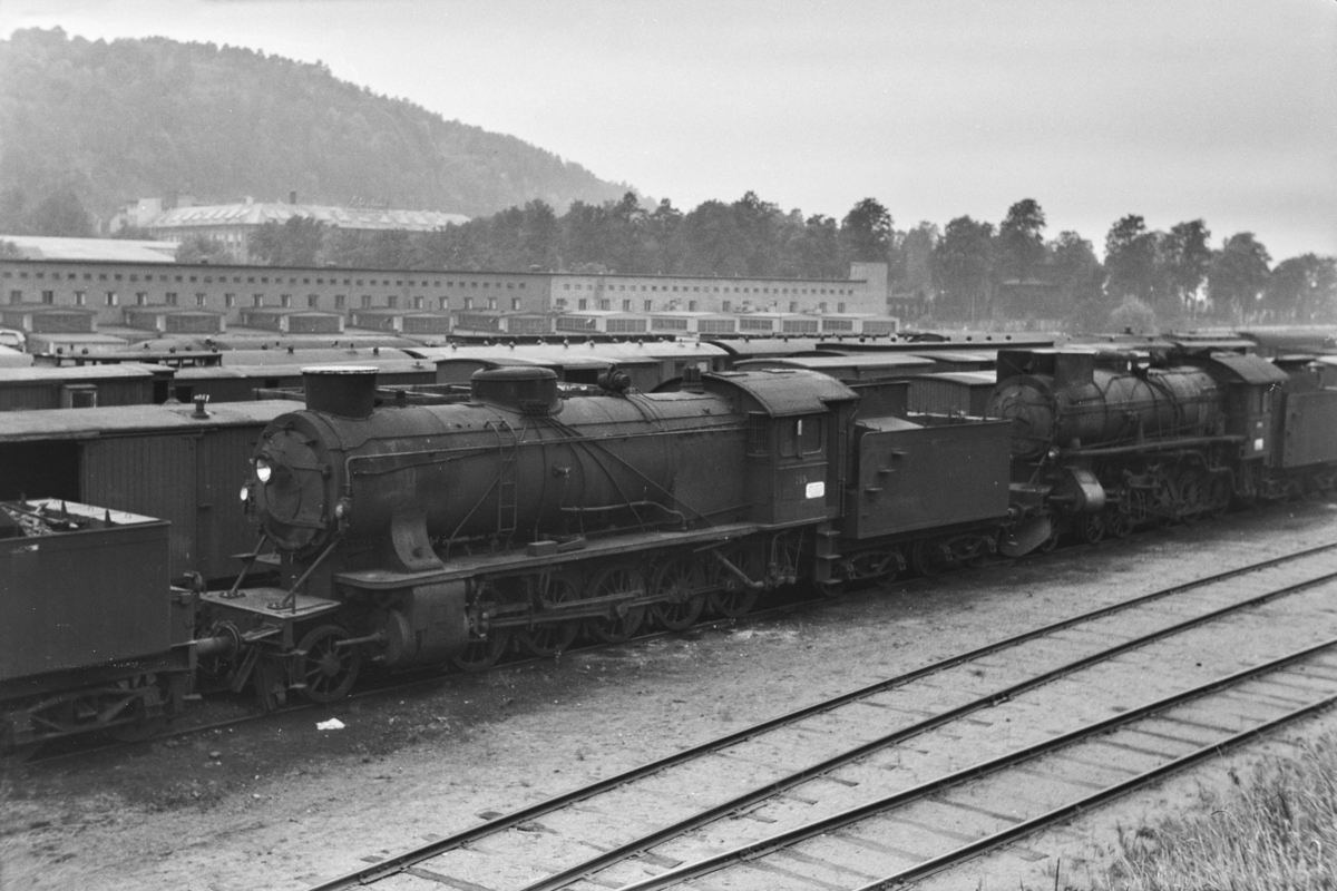 Hensatt damplokomotiv type 39a nr. 169i Lodalen i Oslo.