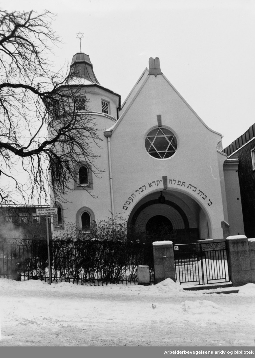 Bergstien. Jødenes synagoge i Bergstien 15. 13. januar 1986