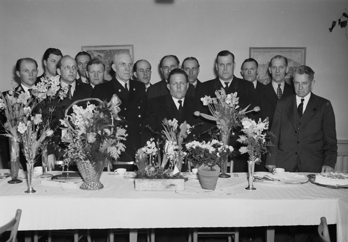 Telegrafverket, avskedsfest på Konsumrestaurangen, Uppsala 1953