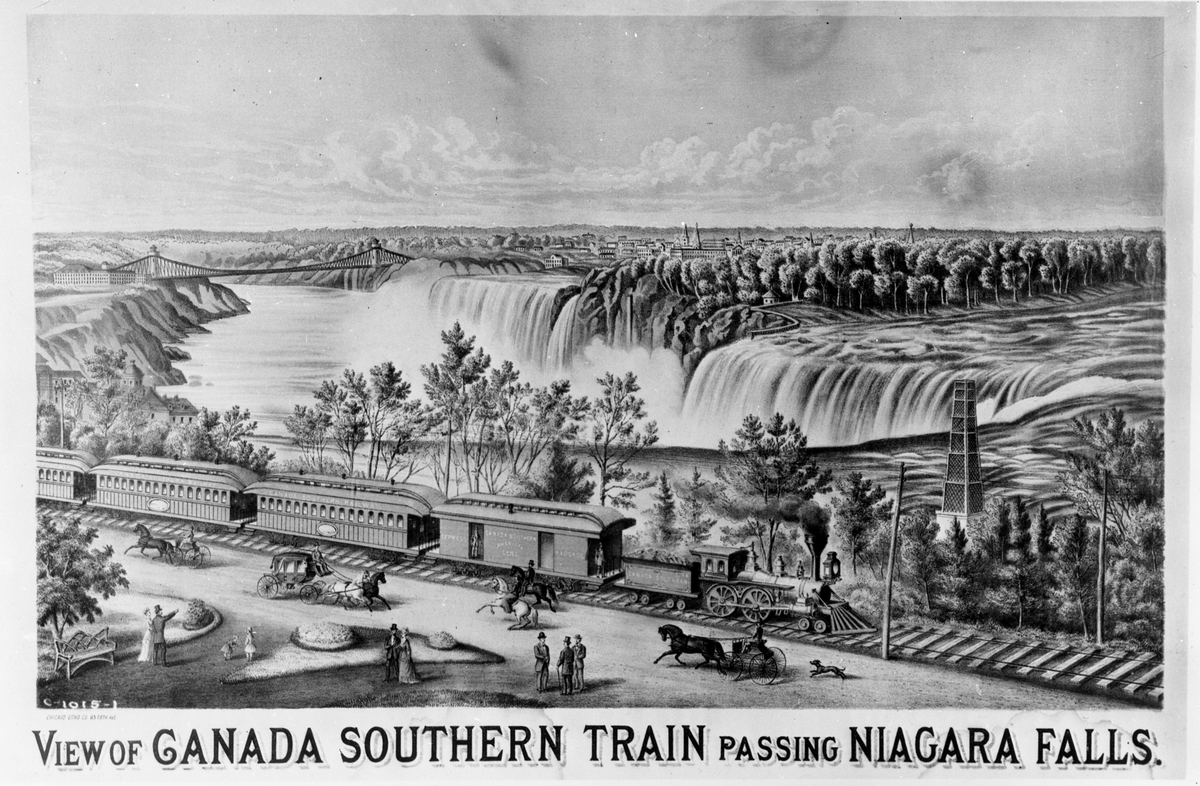 Expresståg vid Niagarafallen