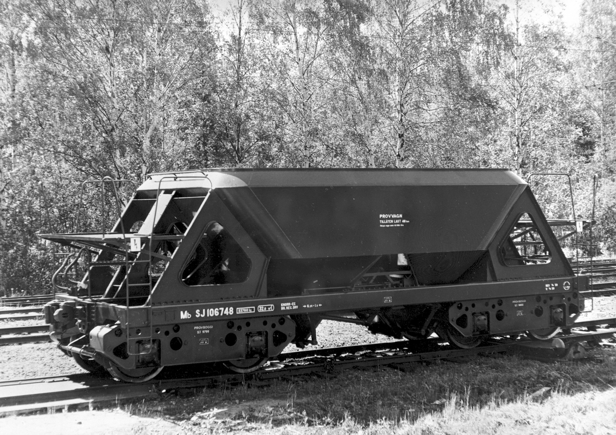 Statens Järnvägar, SJ Mb 106748 Malmvagn  Provvagn