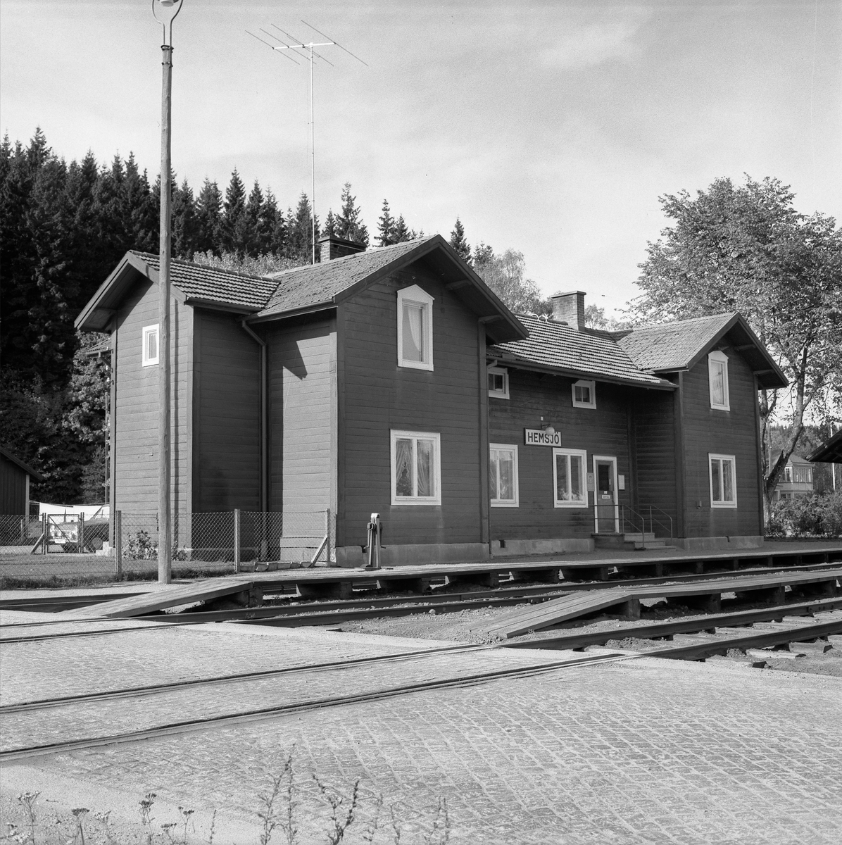 Hemsjö station anlagd 1874.