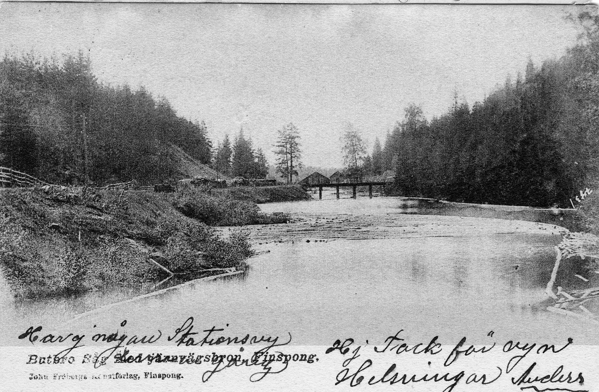 Järnvägsbron vid Butbro Såg. #N#Sågverket byggdes 1904.#N#Bron byggdes ...