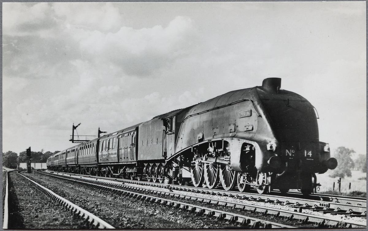 Express lok, London North Eastern Railway, L.N.E.R. A.4 14. "silver link"