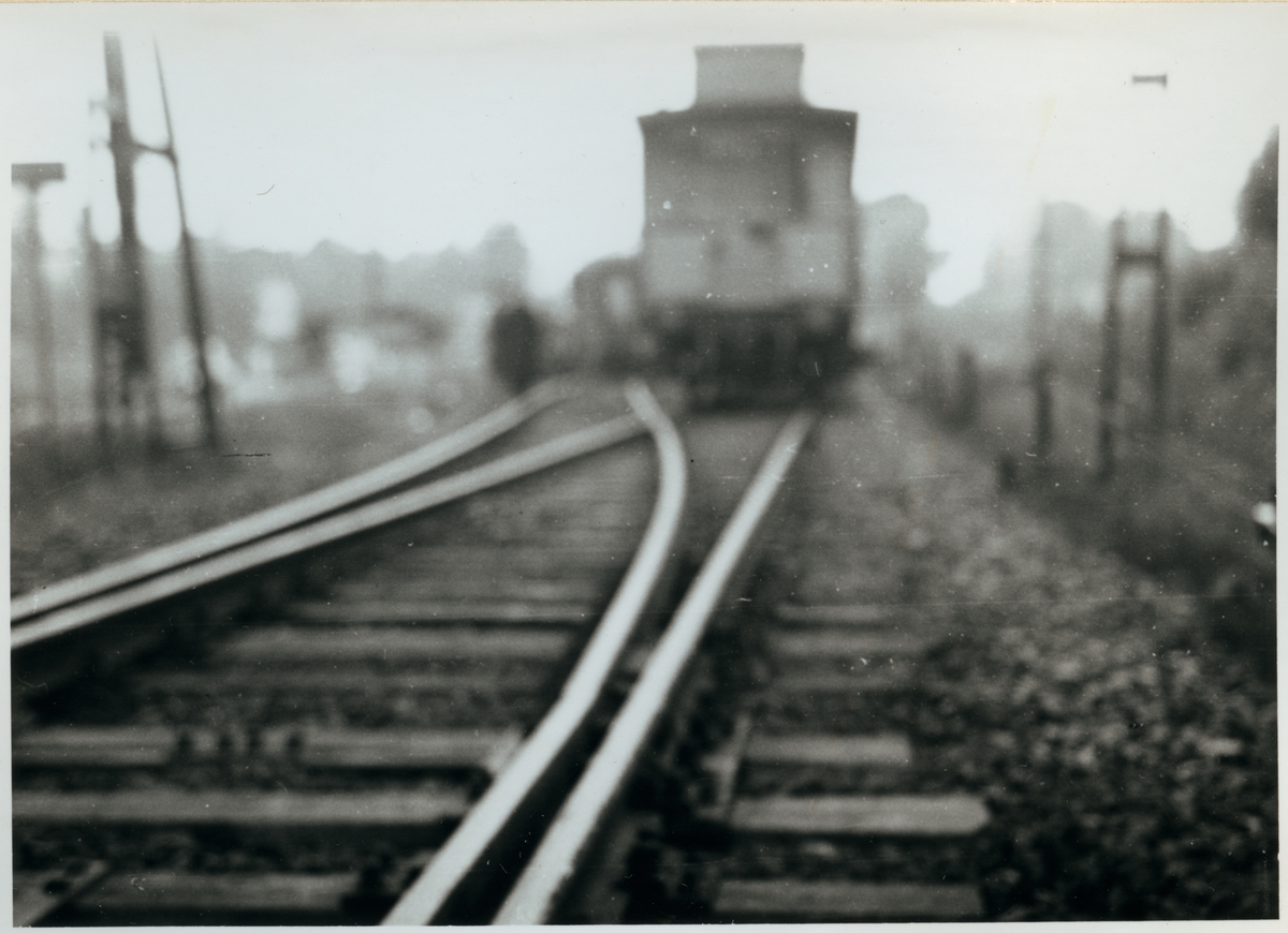 Järnvägsräler efter olyckan i Pålsboda 1951.