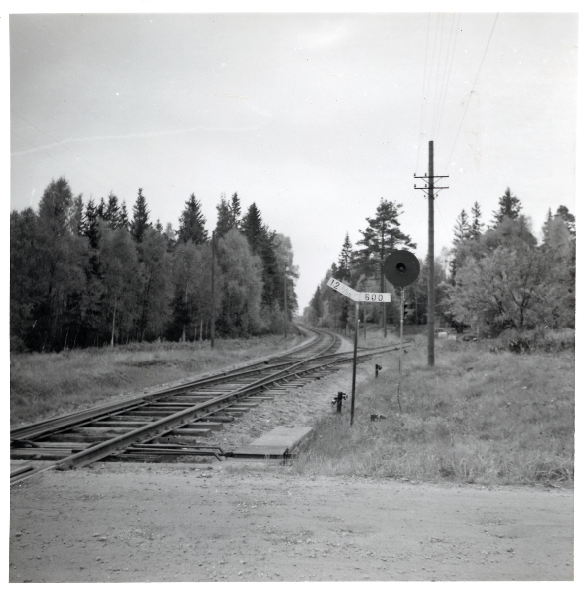 Järnvägsövergång i Kräbbleboda på sträckan mellan Älmhult och Glimåkra.