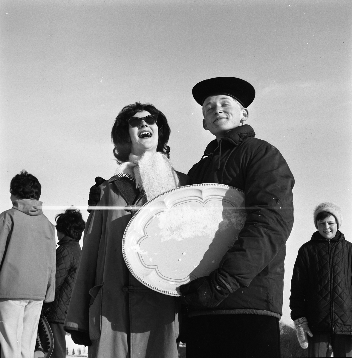 Brickåkning vid Gamla Uppsala högar 1961