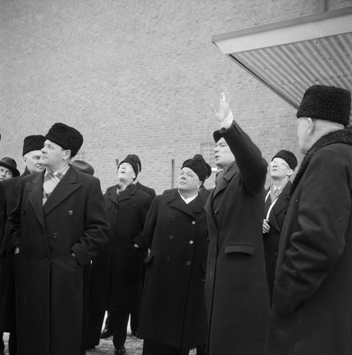 Kommun- och statstjänstemän på besök, Upsala Ångqvarns AB, Uppsala 1947