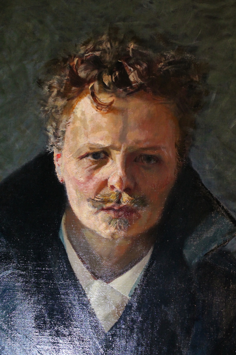Portrett av August Strindberg, svensk forfatter.