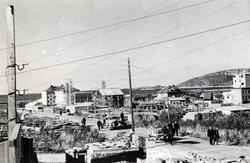 Gjenoppbyggingen av Bodø, 1946. Bilde fra arbeiderdelagsjone