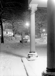 Vinterbilde fra krysset Munkegata og Dronningens gate