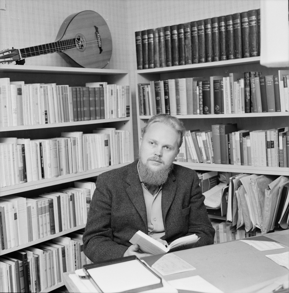 Litteraturklubben önskar intensivare debattintresse enligt ordförande Erik Sandin, Uppsala 1961