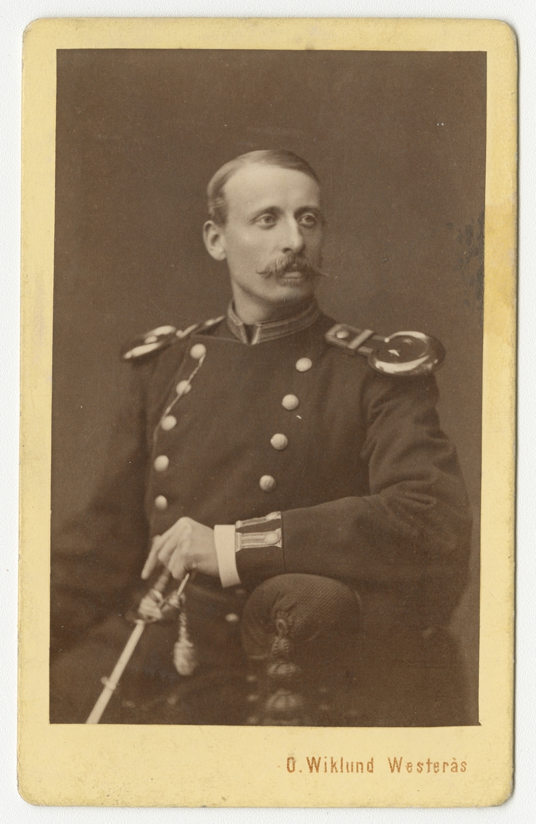 Porträtt av Carl Gustaf Palm, löjtnant vid Västmanlands regemente I 18.