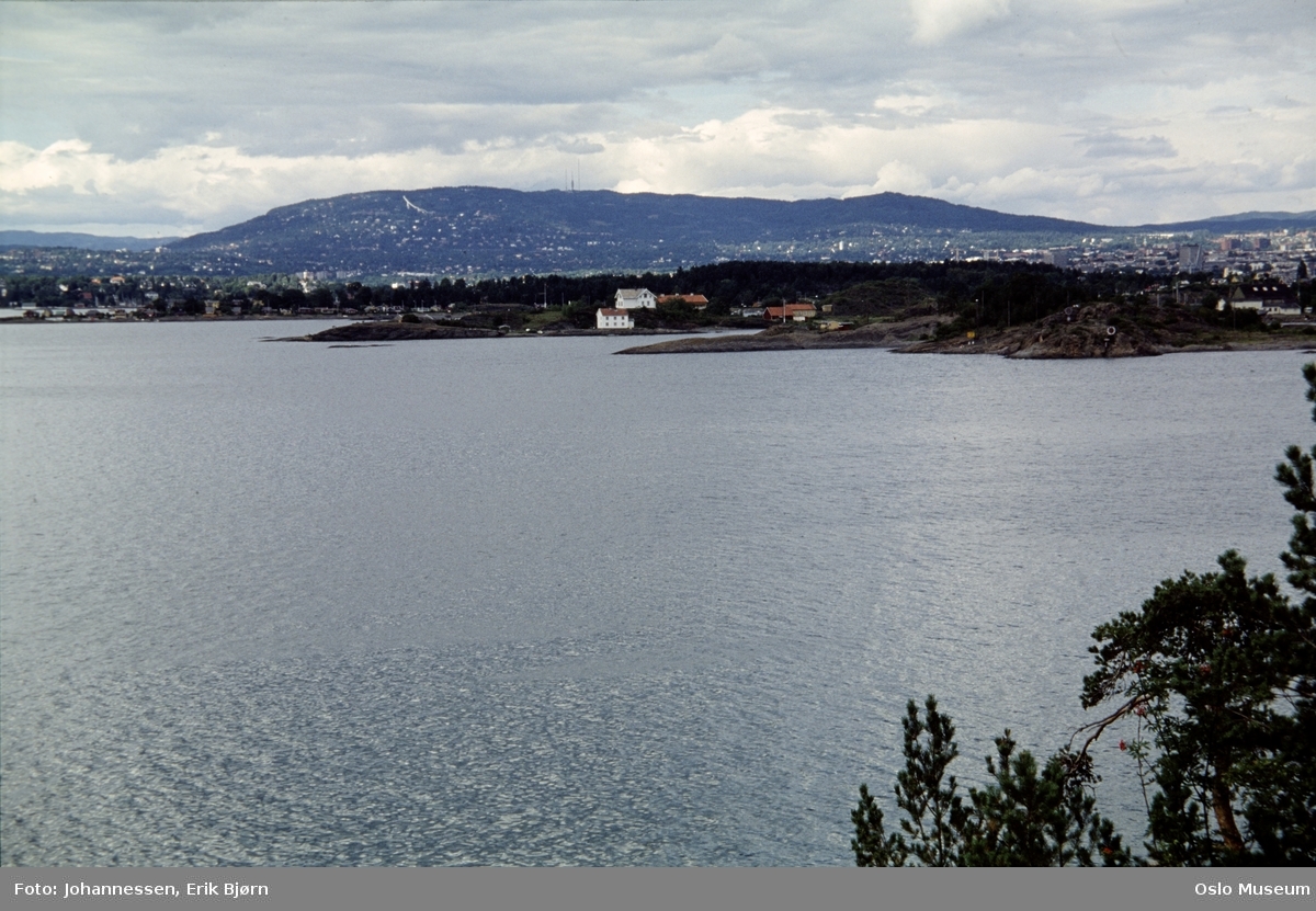 utsikt, fjord, øy, bebyggelse