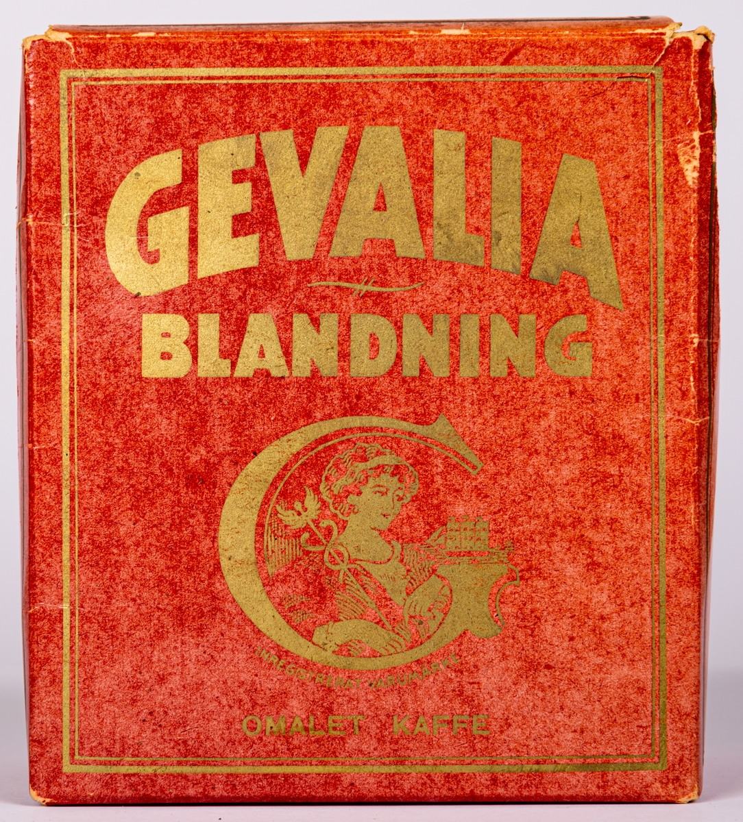 Kaffepaket Gevalia Blandning, Omalet kaffe.
Från Vict.Th.Engwall& co Kommanditbolag, Gefle.