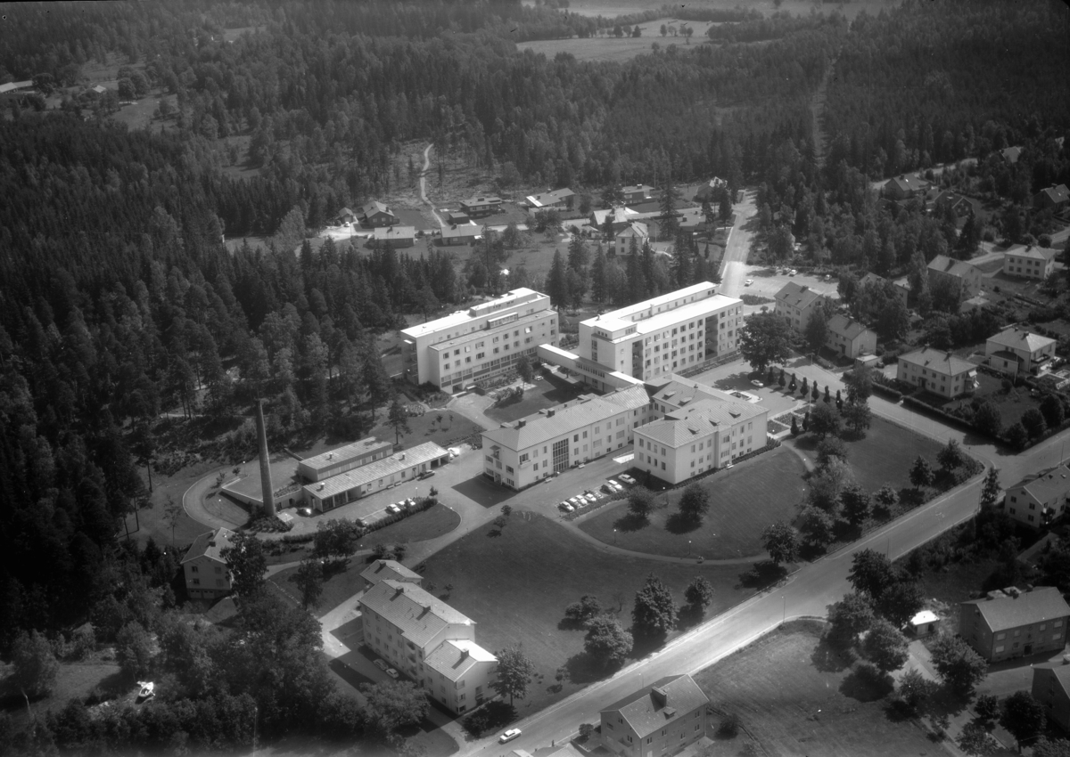 Flygfoto över Lasarettet i Nässjö År 1966, Jönköpings län. 1264/1966