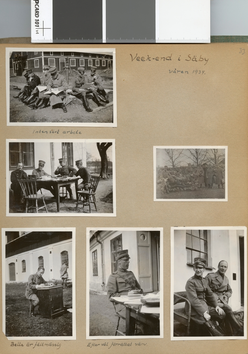Text i fotoalbum: "Veek-end i Säby, våren 1934".